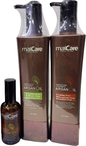 MAXCARE ARGAN OIL MOROCCAN ORGANICS (SHAMPOO, CONDITIONER & SERUM)