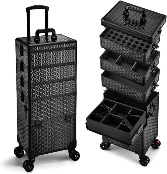 MAKE UP TROLLY BLACK SHINING